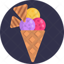 Ice Cream Cone Cone Scoops Icon