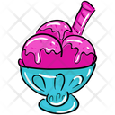 Ice Cream Scoops Ice Cup Frozen Food Icon