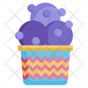 Ice Cream Cup Blueberry Icon