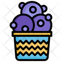 Ice Cream Cup Blueberry Icon