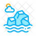 Iceberg Sea Landscape Icon