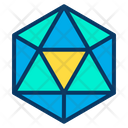 Figure Geometry Icosahedron Icon