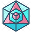 Icosahedron Shape Design Icon