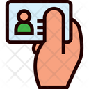 Id Card On Hand Icon