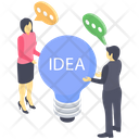Idea Discussion Idea Sharing Idea Communication Icon