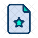 Star Certificate Document Icon