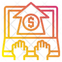 Bussiness Hand Computer Icon