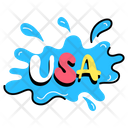 Usa Independence Day Alphabets Icon