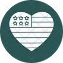 Independence Day Heart Icon