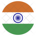 India Flag Circle Icon