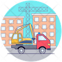 Industrial Crane Construction Crane Excavator Icon