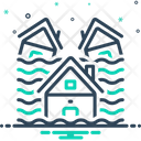 Influx Inundation Freshet Icon
