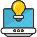 Innovation Laptop Bulb Icon
