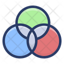 Interlocking Circles Diagram Overlapping Circles Intersection Icon