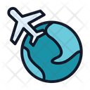 International Flight Airplane Airport Icon