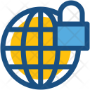 Globe Lock Internet Icon