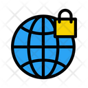 Internet Security Global Lock Icon