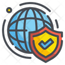 Internetsicherheit Netzwerksicherheit Welt Symbol