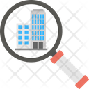Investigating Building Looking For Stay Magnifying Glass Icon