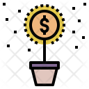 Investment Growth Flower Icon