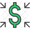 Inward Cash Flow Icon