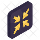 Inward Arrows Arrowheads Pointing Arrows Icon