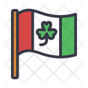 Ireland Clover Flag St Patricks Flag Icon