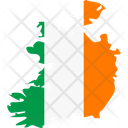 Ireland Flag Map Icon