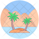 Island Beach Tropical Area Icon