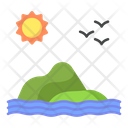 Island Nature Landscape Icon