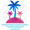 Island Logogram Beach Icon