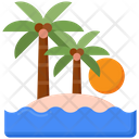 Island Beach Tree Icon