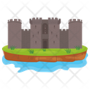 Island Castle Fort Castle Tower Icon