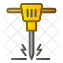 Jackhammer Drill Construction Icon