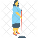 Janitor Cleaner Sweeper Icon