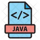 Java File Icon - Download in Colored Outline Style
