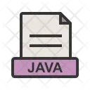 Java file Icon - Download in Colored Outline Style
