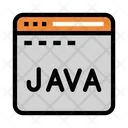 Java Language Icon - Download in Colored Outline Style
