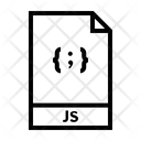 Java Script Icon - Download in Line Style