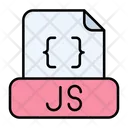 Javascript File Icon - Download in Colored Outline Style
