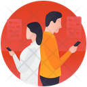 Couple Texting Text Messaging Jealous Possessive Icon