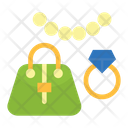 Jewelry Stuff Purse Diamond Ring Icon