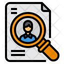 Human Resource Job Search Magnifying Glass Icon