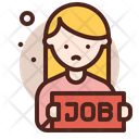 Job Search Female Job Search Find Job Icon