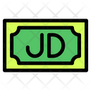 Jordanian Dinar Banknote Country Icon