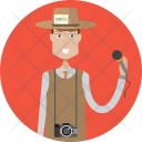 Journalist Character Profession Icon