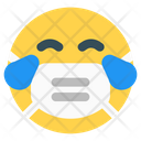 Joy Emoji With Face Mask Emoji Icon