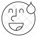 Joy, Laughter, Curious, Emoji, Face, Round  Icon