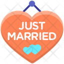 Just Married Decoration Keychain Couples Keychain Icon