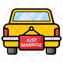 Just Married Classic Car Vehicle Icon